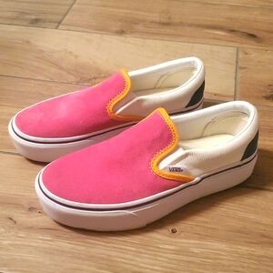 VANS Mini Cord Classic Slip-On  Platform Shoes Girls 5.5 excellent condition